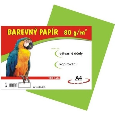 Barevný papír A4 100/80 g zelený Stepa s.r.o. – Zboží Mobilmania