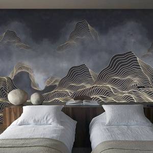Art Gift Decor Фототапет Златни вълни