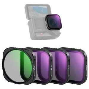 NEEWER Pack of 4 ND Filters Compatible with Insta360 Ace Pro/Ace Pro 2, CPL + ND8 + ND16 + ND32, Not compatible with updated version of the newly designed round octagonal lens protector, FL-C30 - 10106939