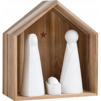 räder Vánoční betlém Nativity, přírodní barva, dřevo, porcelán
