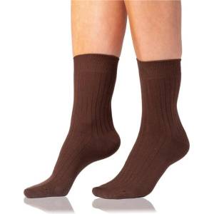 Bellinda COTTON RIB SOCKS - Дамски памучни чорапи - кафяв Bellinda | Kafyav | ЖЕНИ | 35-38