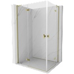Mexen Mist-H L Duo дясна люлееща се душ кабина 110 x 120 см, прозрачна, златна - 8A5L-110L-120P-50-00 (8A5L-110L-120P-50-00)