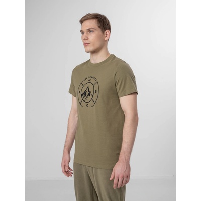 4F H4Z22-TSM022 KHAKI pánské tričko