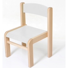 Hajdalánek Detská stolička LUCA s tvarovanou opierkou chrbta biela 26 cm LUCA 26 BILA