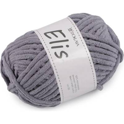 Pletací žinylková příze Elis 100 g Varianta: 19 (10) šedá světlá, Balení: 1 ks 57857/147371/270394