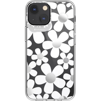 SwitchEasy Artist Fleur Case - дизайнерски хибриден удароустойчив кейс за iPhone 13 mini (прозрачен)