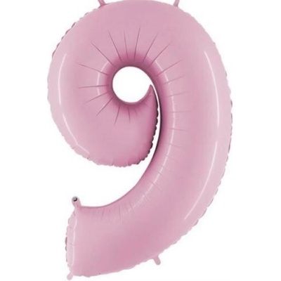 Grabo Fóliový balónek 102 cm číslice 9 barevné varianty Světle růžová