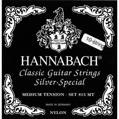 Hannabach série 815 Pro 8/10 strunou kytaru/Medium Tension Silver special Sada 10-strun