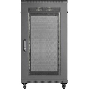 Lanberg Rack Cabinet 19" Free-Standing 22U/600X1200 (FlAT Pack) With Mesh Door Black (FF01-6222-23B) - gtcomputers