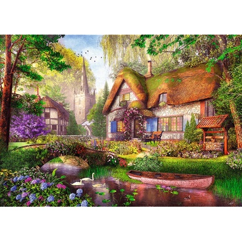 Image 1 of Trefl - Puzzle Premium Plus Tea Time: Woodland Cottage - 1 000 piese