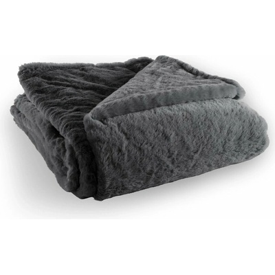 Tiseco Home Studio Sivá deka z umelej kožušiny Ruby 150x200