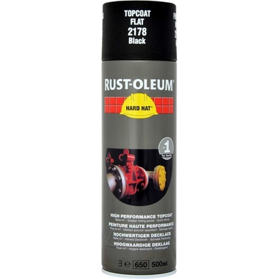 Rust Oleum hard hat topcoat farba v spreji 500 ml čierna matná