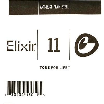 Elixir 011 Anti Rust Plain Steel Guitar String 13011