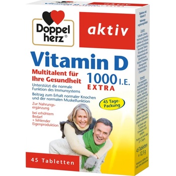 Doppelherz Aktiv Vitamin D, 1000 IU, 45 таблетки