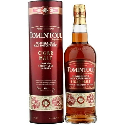 Tomintoul Cigar Malt 43% 0,7 l (tuba)