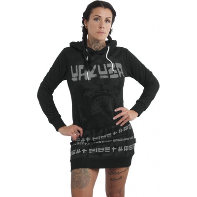 Yakuza dámske šaty s kapucňou Galvanic GKB 21108 black