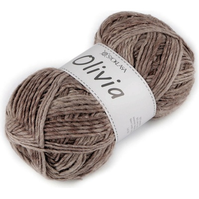 Pletací příze Olivia melírovaná 100 g Varianta: 2 béžová tmavá, Balení: 1 ks 58809/150568/271769