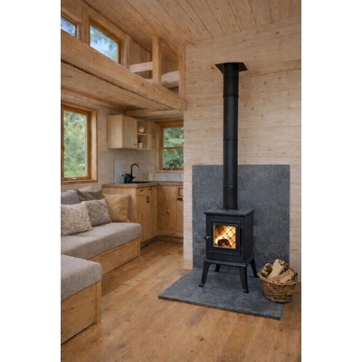 Komíny CZ set komínu pro Tiny House černý vnitřní 150 3m