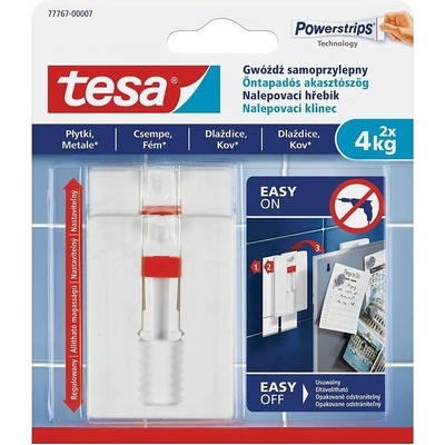 Nalepovací hřebík "Powerstrips® 77767", na hladké, nastavitelný, 4 kg, TESA