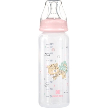 KikkaBoo Бебешко шише Kikkaboo - Savanna, РР, 240 ml, Pink (31302020125)