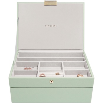 Stackers двойна кутия за бижута Classic, градински чай зелен (79756)