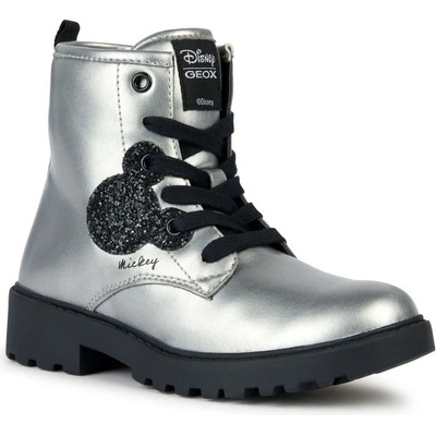 Geox kotníková obuv Jr Casey J3620G 000NF C1009 M Dk Silver