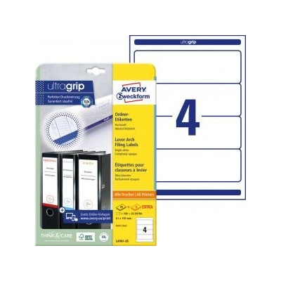 Avery Zweckform Samolepiace etikety na zakladače Avery - 192 x 61 mm, biele