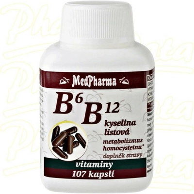 MedPharma B6 B12+kyselina listová 107 kapslí