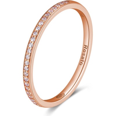 Rosato Minimalistický bronzový prsten se zirkony Allegra RZA030