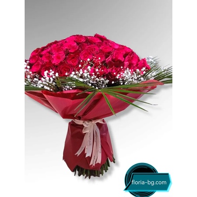 БУКЕТ ОТ 101 ЧЕРВЕНИ РОЗИ