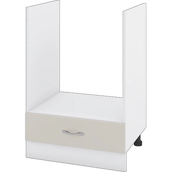 ИРИМ Долен шкаф за вградена фурна с чекмедже Сити БС-36 бяло гладко / сатен 60 см