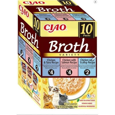 Churu Cat Broth Chic.Tun&Chic.Salm&Chic.Scal10 x 40 g