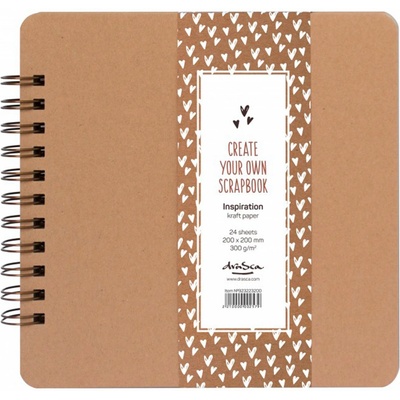 draSca Scrapbook - Inspiration Album Wire 200x200mm Kraft (24 listů - 300g/m2)