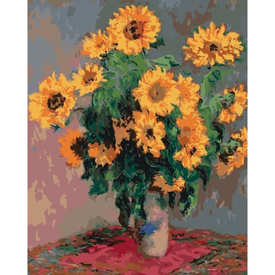 zuty Malování Podle Čísel Slunečnice Claude Monet 80 x 100 Cm Plátno Rám