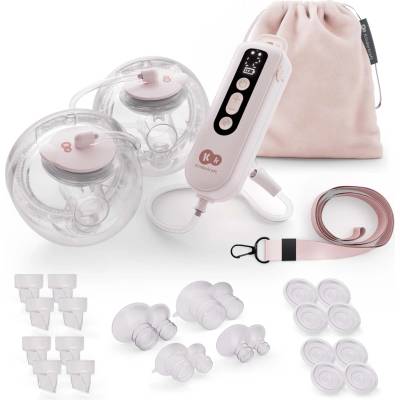 KinderKraft Двойна помпа за кърма Kinderkraft - Gentleflow, Pink (NEW024845)