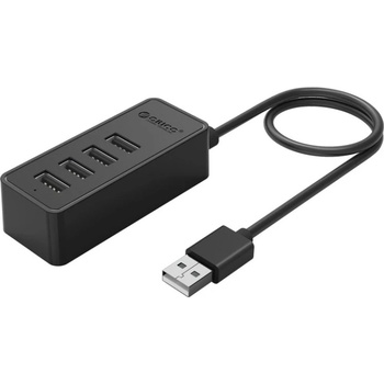 Image 1 of ORICO Хъб Orico USB2.0 HUB 4 port - USB/Micro USB input, Black - W5P-U2-100-BK-EP (W5P-U2-100-BK-EP-HW)