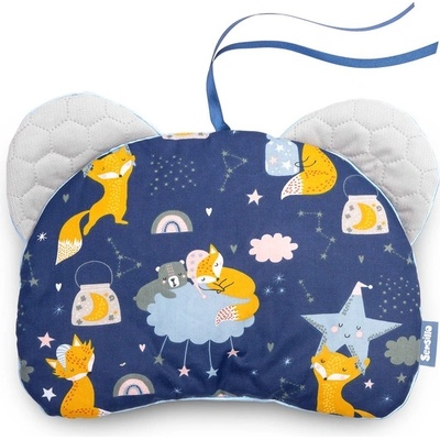 Възглавница За Количка Velvet Navy Син Foxes