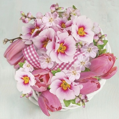 Servítky na dekupáž Pink Bunch 1 ks