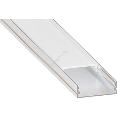 SmartLED Вграден профил за LED ленти 1 m сребрист/бял (SD0103)