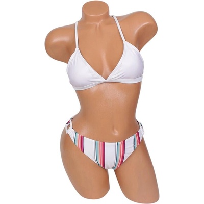 Бял дамски бански от две части