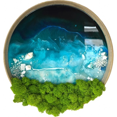 Machový kruh s epoxidom Velikost rámu: 70cm