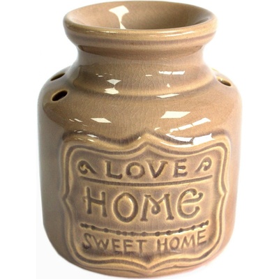 Ancient Aroma Lampa Love Home Sweet Home tmavo béžová 11 x 9 cm