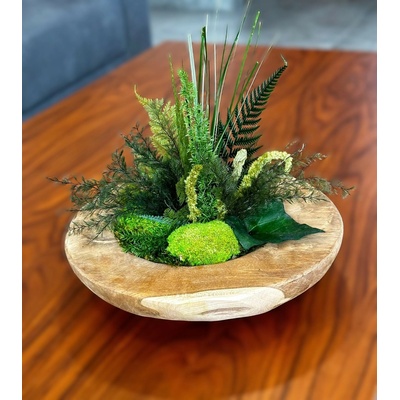 Machová stolová dekorácia 30cm - teak