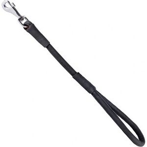 COLLAR Овално кожено поводи collar soft - 55см, 13мм - черно