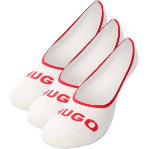 Hugo Чорапи Hugo 3 Pack of Invisble Socks - White