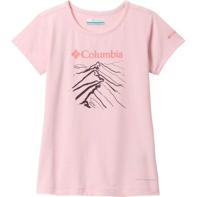 Columbia TECH TRAIL SHORT SLEEVE GRAPHIC SHIRT Dívčí triko růžová