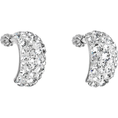 Pavona visací s krystaly Swarovski bílý půlkruh 31164.1