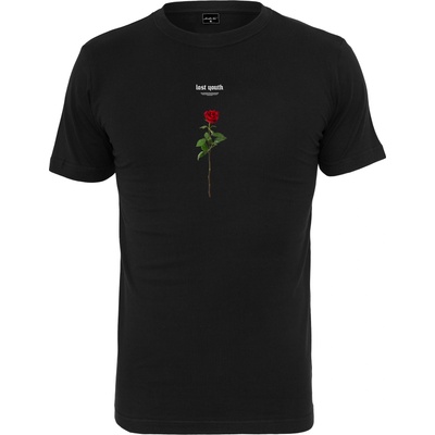 Мъжка тениска в черен цвят Mister Tee Lost Youth Rose Tee black UB-MT1582-00007 - Черен, размер XS