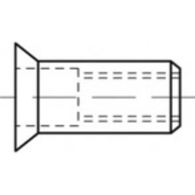 TOOLCRAFT TO-5444358 slepá nitovacie matice M5 ocel 500 ks
