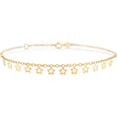 Lillian Vassago Zlatý náramek zdobený hvězdami LLV06-GB148 Délka náramku: 17 cm + 2 cm